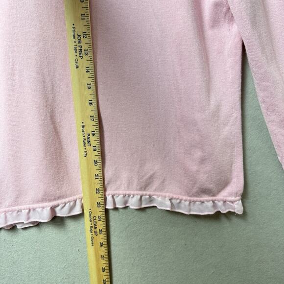 Worthington Light Pink Ruffle Cardigan Sweater Womens Size L - Picture 7 of 8